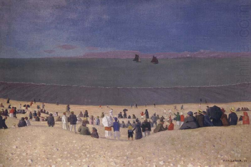 Felix Vallotton The Beach at Honfleur china oil painting image
